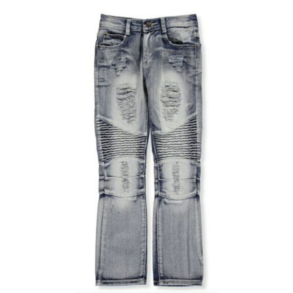 GS-115 Big Boy's Paneled Ice Wash Jeans